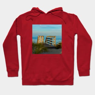 Magic hour on the beach in Cape Cod Hoodie